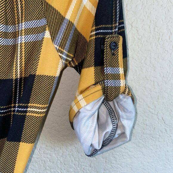 new Justify Women western Plaid shirt dress Button Roll Tab country nashville - Picture 7 of 10